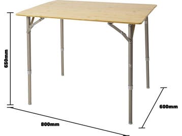 Bo-Camp - Urban Outdoor - Tafel Suffolk - Bamboe 80x60 cm, Verzenden, Zo goed als nieuw