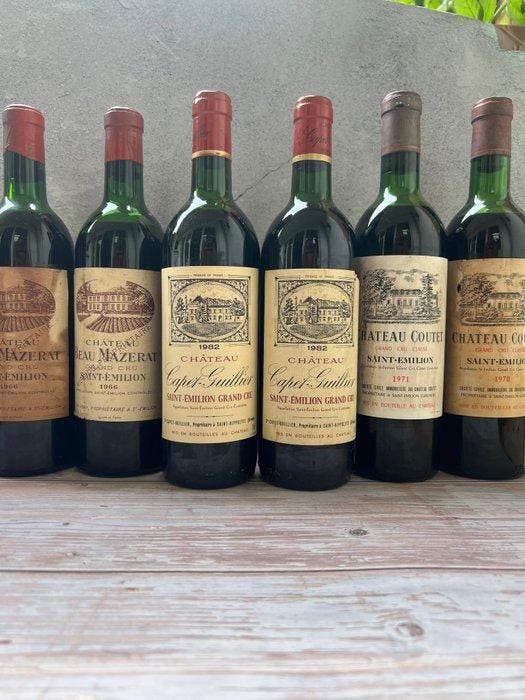 1982 Chateau Capet-Guillier, 1971 Chateau Coutet & 1966, Verzamelen, Wijnen