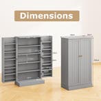 LIVSK Buffetkast - 5-laags met 6 Verstelbare Planken - Kante, Verzenden, Nieuw