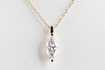 Ketting - 14 karaat Geel goud - 3.00ct. tw. Diamant