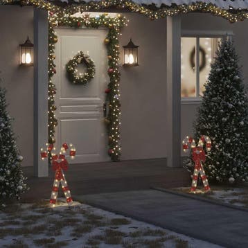 vidaXL Kerstdecoratie zuurstok 50 LEDs warm wit, Verzenden, Nieuw