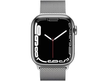 Apple Watch Series 7 - 41mm - Roestvrij staal - Zilver - GPS, Verzenden, Zo goed als nieuw, Apple