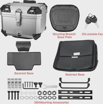 45L Universele Motor Topkoffer - Waterdicht & Schokabsorbere, Verzenden, Nieuw