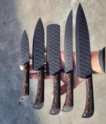 HHH - Keukenmes - Kitchen knife set - koksmes - Palissander,, Antiek en Kunst