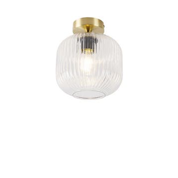 Smart plafondlamp messing incl. Wifi A60 - Karel, Verzenden, Nieuw, Glas