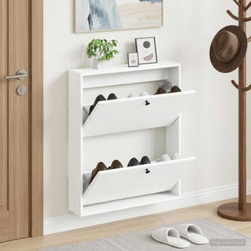 vidaXL Wandgemonteerde Schoenkast BREDA 71 x 17 x 86 cm, Verzenden, Nieuw