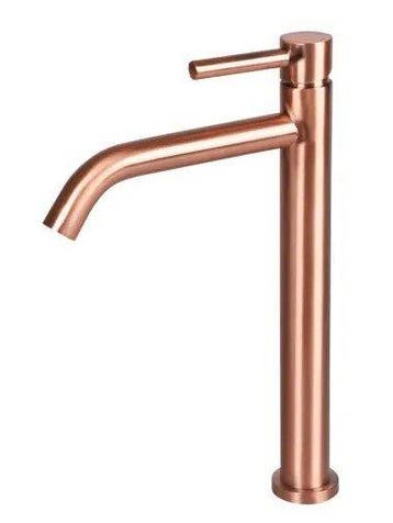 Wastafelkraan hoog 31 x 17 cm geborsteld koper, Ophalen of Verzenden, Nieuw, Koper, Bad