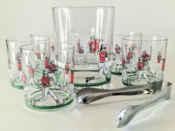 Baseball - A. Masserini Milano - Drinkservies voor 6 (8) -