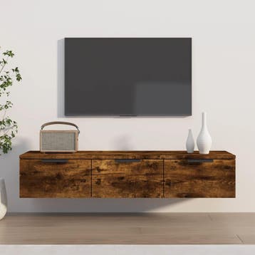 vidaXL Wandkast 102x30x20 bewerkt hout gerookt eikenkleurig, Verzenden, Nieuw