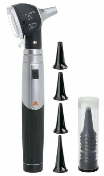 Heine Mini 3000 LED F.O. Otoscoop Met 5 x oortips 2,5 en 4mm, Diversen, Verpleegmiddelen, Verzenden, Nieuw