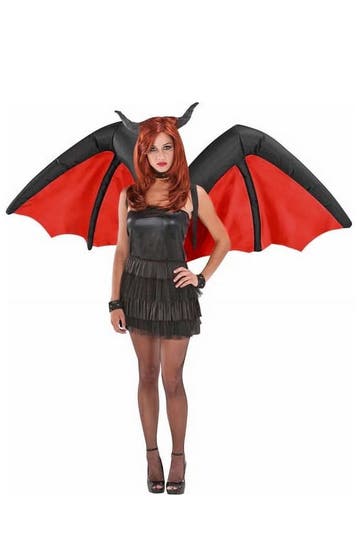 KIMU® Opblaas Kostuum Vleugels Vleermuis Opblaasbaar Pak Vle, Kleding | Dames, Carnavalskleding en Feestkleding, Ophalen of Verzenden