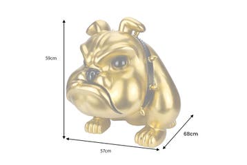 Decoratief beeldje BULLDOG 70 cm goud - 48021, Ophalen of Verzenden, Nieuw