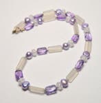 Amethist - Paars amethist, witte kwarts en roze-paarse