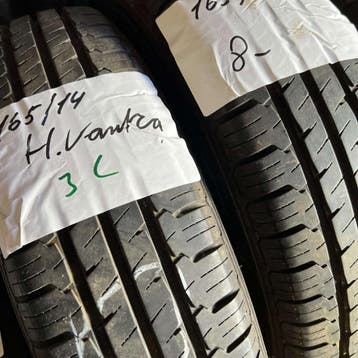 2 x Hankook Vantra 165-80-14 C Zomerbanden 8mm, Auto-onderdelen, Banden en Velgen, 14 inch, Ophalen of Verzenden, Band(en), 165 mm