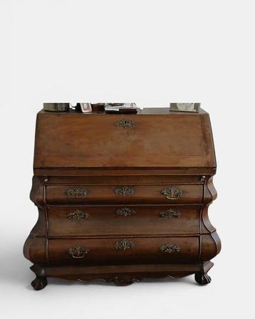 Bureau - Hout, Messing