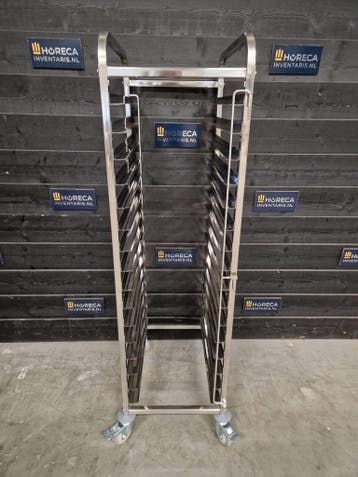 Regaalwagen | 16 niveaus | bakkersnorm | 60 x 40 cm | horeca, Zakelijke goederen, Nieuw in verpakking, Transport en Opslag