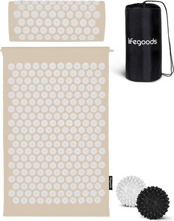 2dekans | LifeGoods Acupressuur Mat met Kussen - Shakti mat, Sport en Fitness, Massageproducten, Ophalen of Verzenden, Zo goed als nieuw
