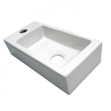 Ergé Design Fontein rechthoek Links 36x18x9cm Keramiek, Ophalen of Verzenden, Nieuw, Kraan