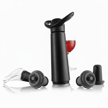 Vacu Vin Wine Saver Concerto Zwart Set | Retourdeal 30%, Verzenden, Nieuw