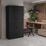 Archiefkast Cosmo met 2 lades 180x80x40cm - zwart/zwart, Verzenden, Nieuw