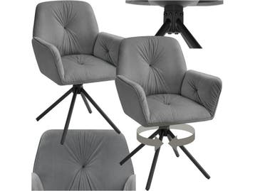 tectake® Draaifauteuil Lenia - Draaibare Eetkamerstoel -, Verzenden, Nieuw