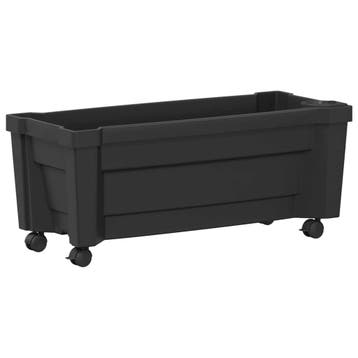 vidaXL Calypso plantenbak met wielen PP Antraciet, Verzenden, Nieuw
