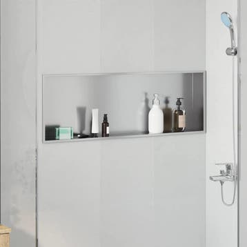 vidaXL Douche Niche zilver 90 x 30 x 9,5 cm Roestvrij staal, Verzenden, Nieuw