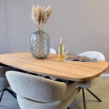 Deens ovale uitschuiftafel -  180 cm, Huis en Inrichting, Ophalen of Verzenden, Nieuw