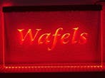 Wafels wafel neon bord lamp LED verlichting reclame lichtbak, Verzenden, Nieuw