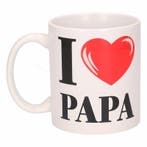 Vaderdag I Love Papa koffiemok / beker 300 ml - Vaderdag m.., Ophalen of Verzenden, Nieuw