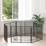 vidaXL Hondenhek 6 pcs Zwart 100 x 80 cm Gegalvaniseerd, Verzenden, Nieuw