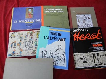 Tintin - 5 albums + emboîtages + un calendrier - 6 Album -, Nieuw