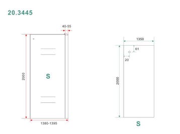 Side Zijwand voor Puerta en Slide Nisdeur of gewoon een, Ophalen of Verzenden, Nieuw, Chroom, Bad