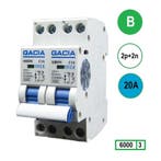 Gacia installatieautomaat Kookgroep 2P+2N B20 6KA -, Doe-het-zelf en Verbouw, Elektra en Kabels, Ophalen of Verzenden, Nieuw