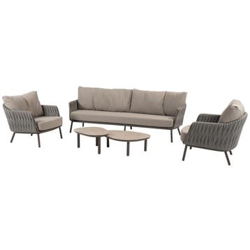 Monroe Cannes stoel bank loungeset 5 delig organic terre, Ophalen of Verzenden, Nieuw