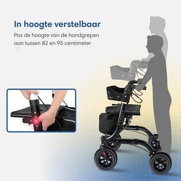 2dekans | SafeLife Rollator – Verstelbaar, Opvouwbaar & Met, Diversen, Ophalen of Verzenden, Zo goed als nieuw