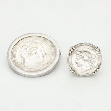 .900/1000 Zilver. - 2-delige sieradenset