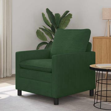 vidaXL Bank Jungle Groen 76 x 81 x 87,5 cm Stof, Verzenden, Nieuw, Stof, Minder dan 150 cm