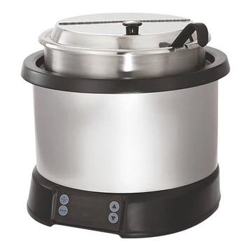 Inductie soepketel/Foodwarmer met RVS stalen binnen pan met, Verzenden, Nieuw in verpakking