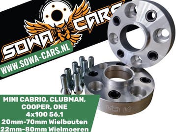 Spoorverbreders Spacers Mini One Clubman Cooper 4x100 56,1, Verzenden