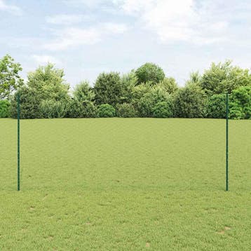 vidaXL zeshoekig gaasgek met palen 10 x 1,4 m PVC-Coated, Tuin en Terras, Schuttingen, Verzenden, Nieuw, IJzer