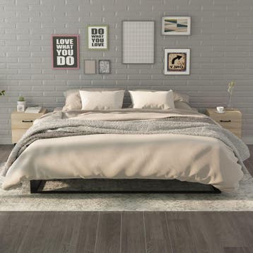 vidaXL Nachtkastjes 2 st 40x35x47,5 cm sonoma eikenkleurig, Minder dan 45 cm, Verzenden, Nieuw, Minder dan 55 cm