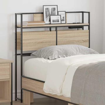 vidaXL Opberghoofdbord Sonoma eiken Bewerkt hout, Verzenden, Nieuw, Bruin, Hout