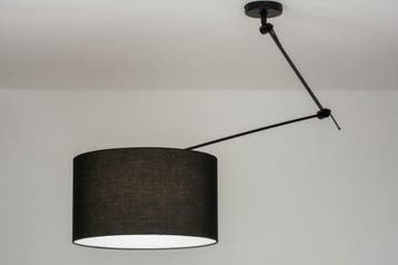 Rietveld Hanglampen - Zwart - Stof, Metaal, Verzenden, Nieuw