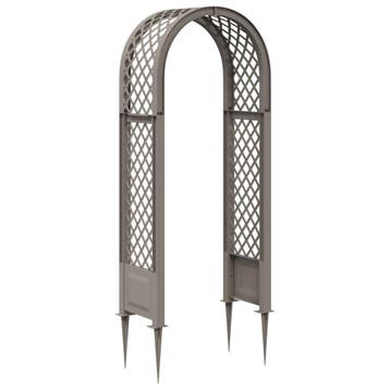 vidaXL Rozenboog met Stekels Grijs 97 x 43 x 218 cm PP, Verzenden, Nieuw