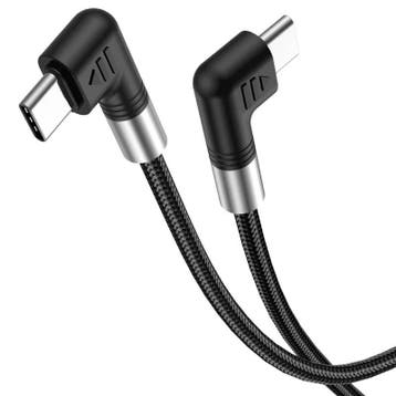 DrPhone FlexAngle 100W USB-C naar USB-C Kabel Dubbel Haaks P, Verzenden, Nieuw