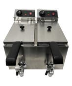 Combisteel Friteuse | Elektrisch | 4+4L | 2x 230v | Aftapkra, Ophalen of Verzenden, Nieuw in verpakking