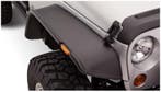 Bushwacker 07-18 Jeep Wrangler Flat Style Flares 2pc - Black, Ophalen of Verzenden, Nieuw