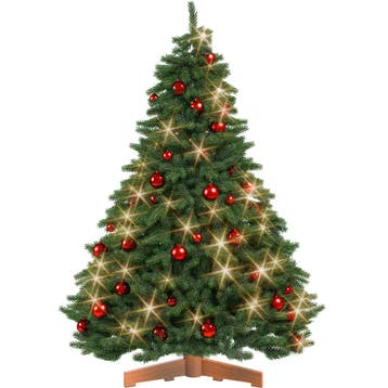 Kunstkerstboom Premium 180cm + kerstballen rood + sprookj..., Verzenden, Nieuw