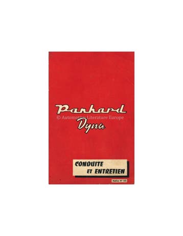 1958 PANHARD DYNA INSTRUCTIEBOEKJE FRANS